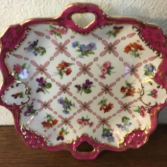 Past Times Other - Past Times Floral Decorative Square Plate